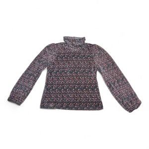 Sanctuary Ribbed Turtleneck Sweater - Black Multicolor‎ XL